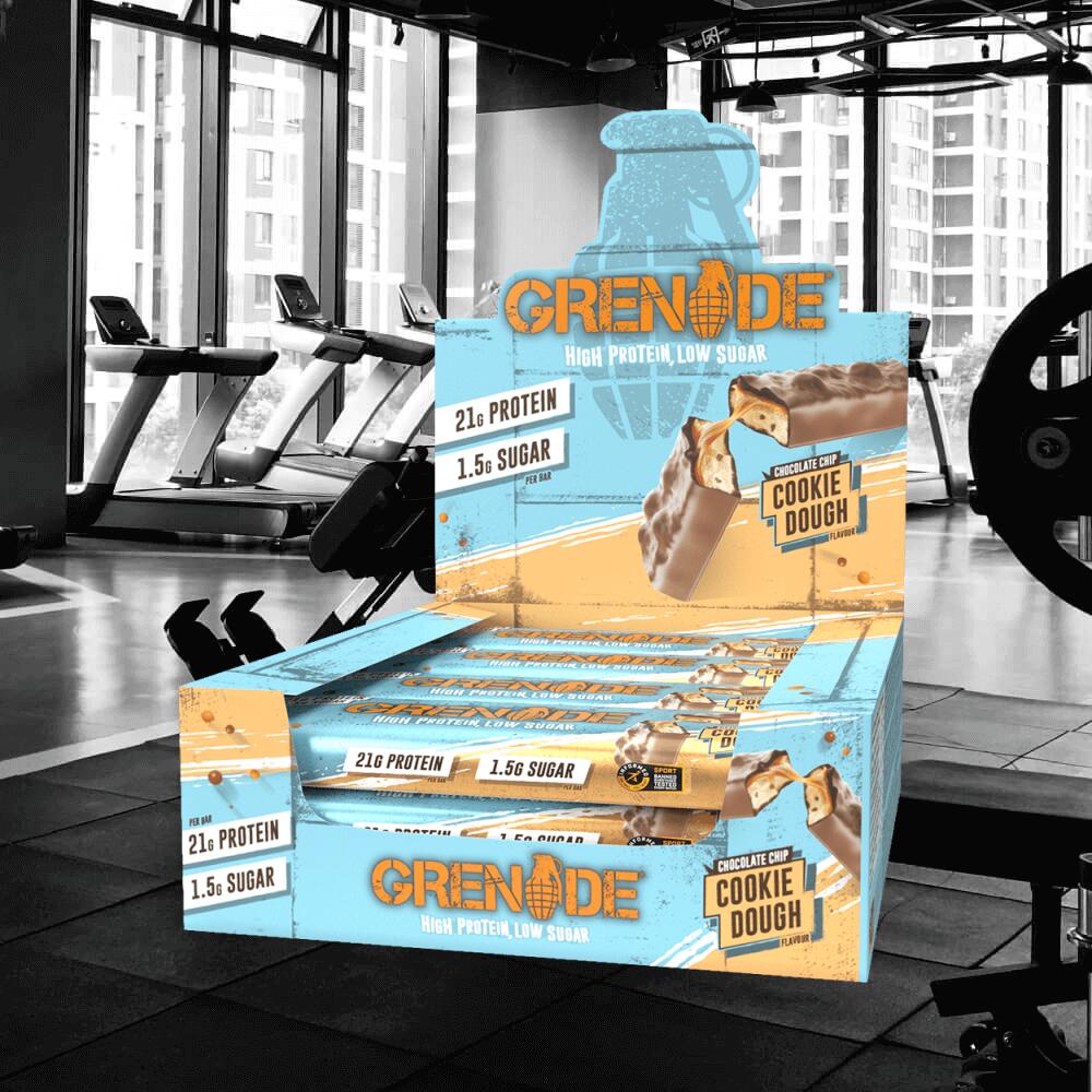 Grenade Protein Bar (12x60g) Chocolate Chip Cookie Dough - Barres 2/4