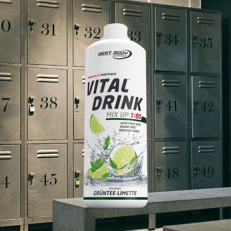 Vital Drink Zerop - Grüntee Limette - 1000 ml Flasche