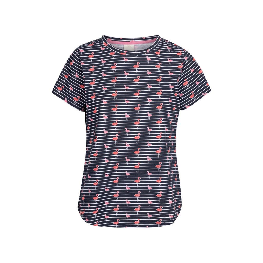 Womens/Ladies Cara Flamingo Casual Top (Navy)