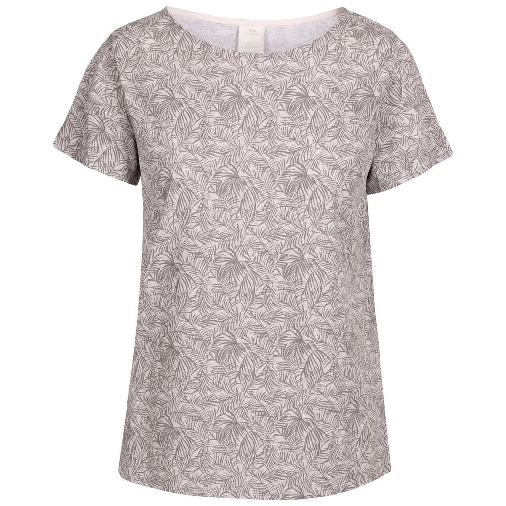 Womens/Ladies Simona Palm Leaf Top (Grey Marl)