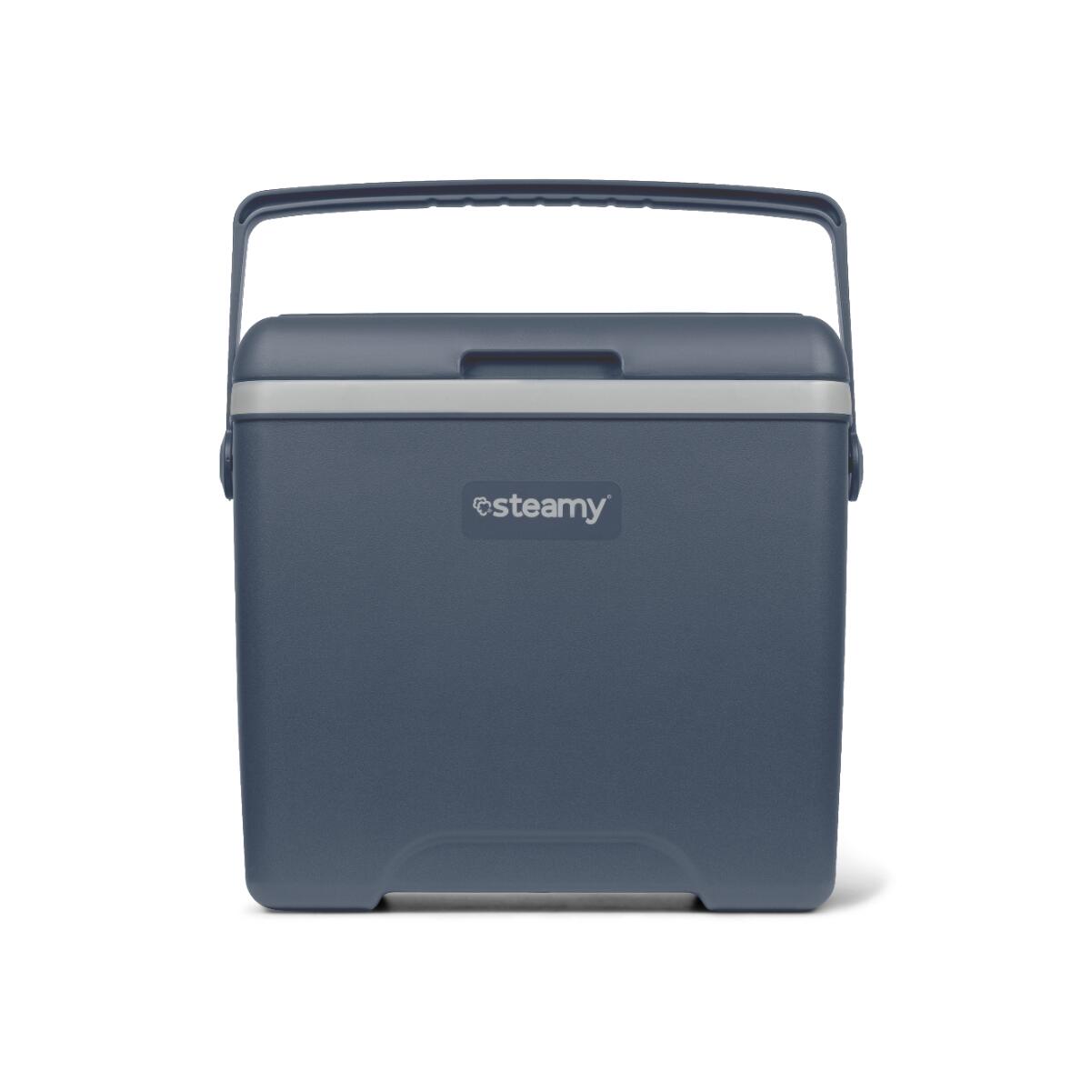 Steamy cool 28 geladeira rígida portátil, 28l, azul