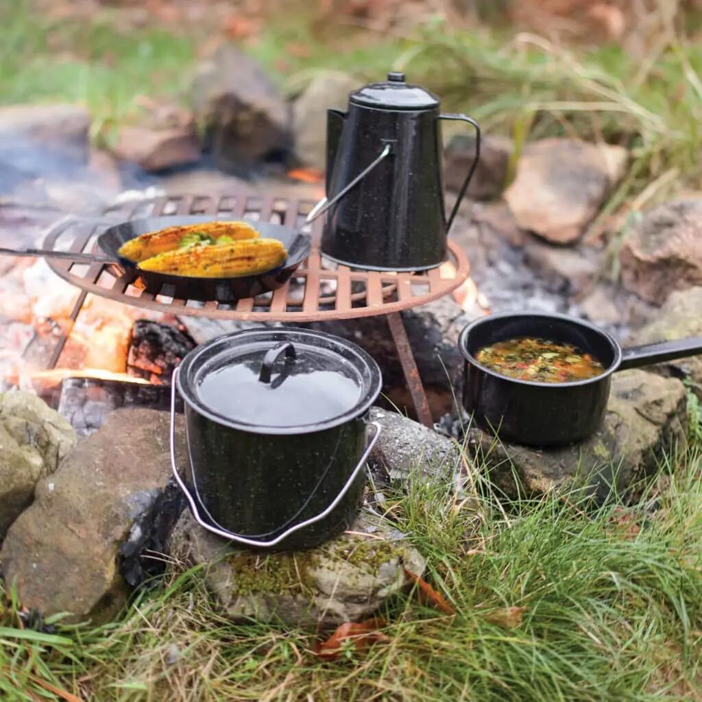 Conjunto de cozinha para campismo preto - 4pcs Esschert Design 3/7