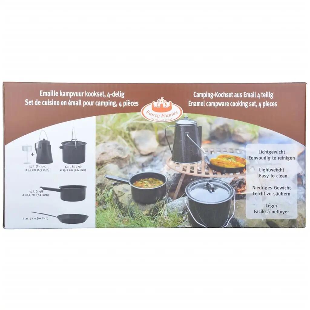 Conjunto de cozinha para campismo preto - 4pcs Esschert Design 2/7