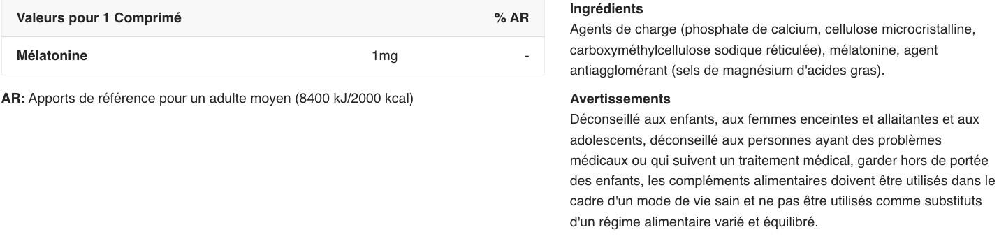 Nachtmelatonine (Melatonine) - 90 tabletten Scitec Nutrition 2/5