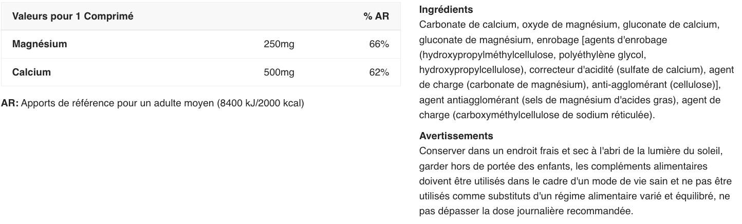Calcium en magnesium 750 mg - 90 tabletten Scitec Nutrition 2/5