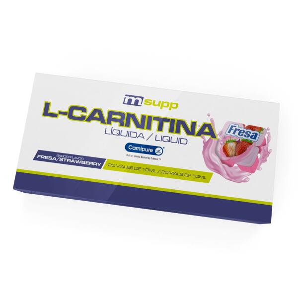 MMSUPPLEMENTS L-carnitine 3.0 2000mg - 20 vials Morango da MM Supplements
