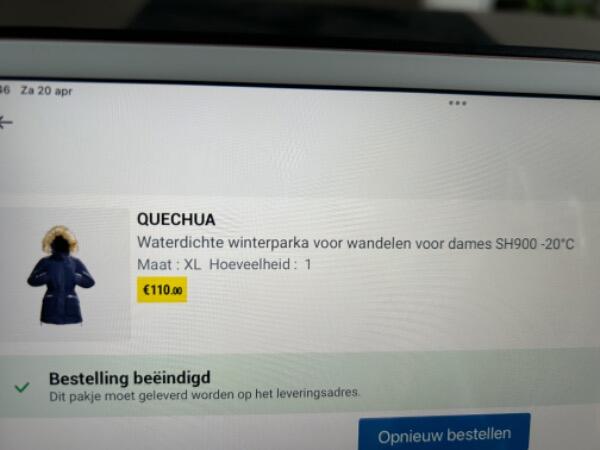 C2C - Quechua waterdichte wandelparka maat XL 3/3