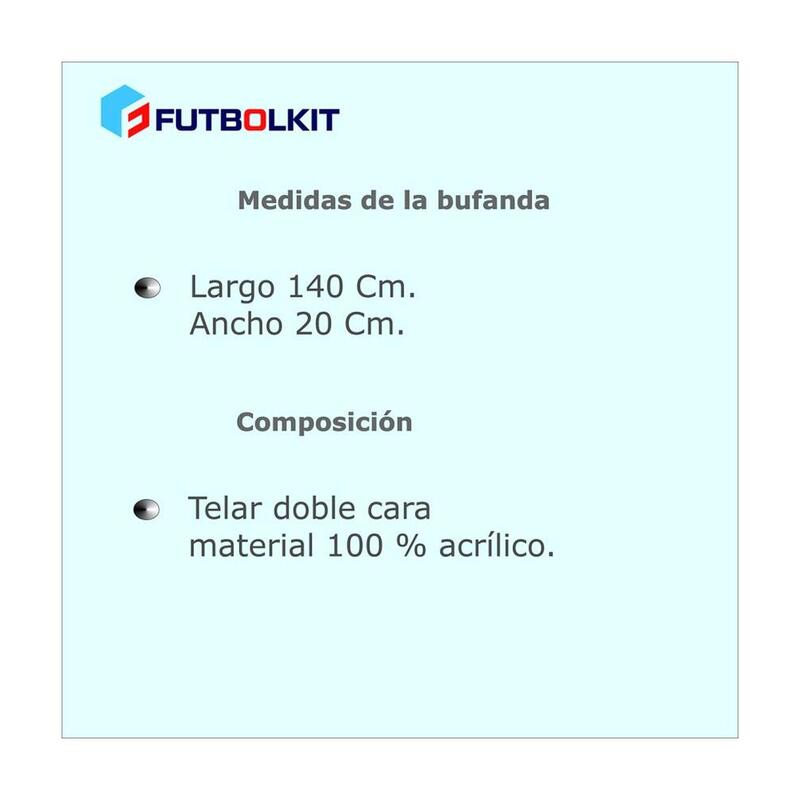 Bufanda Fútbol FC Barcelona Telar Oficial Azul-Grana 120x20 cm.