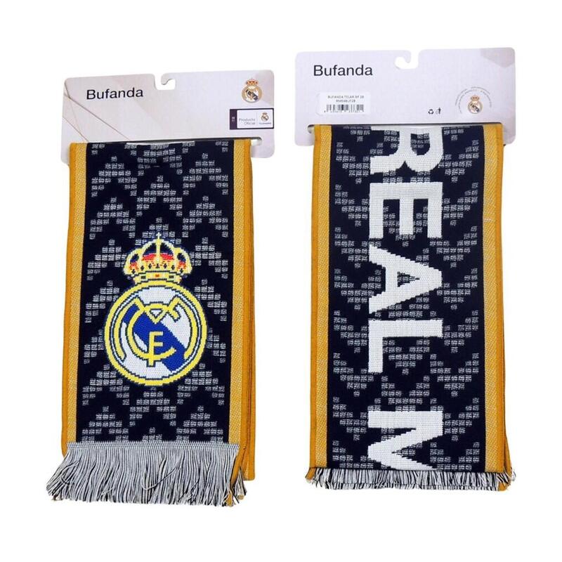 Fútbol Real Madrid Bufanda Telar Oficial Color Azulmarino-dorado. Medidas 120x20