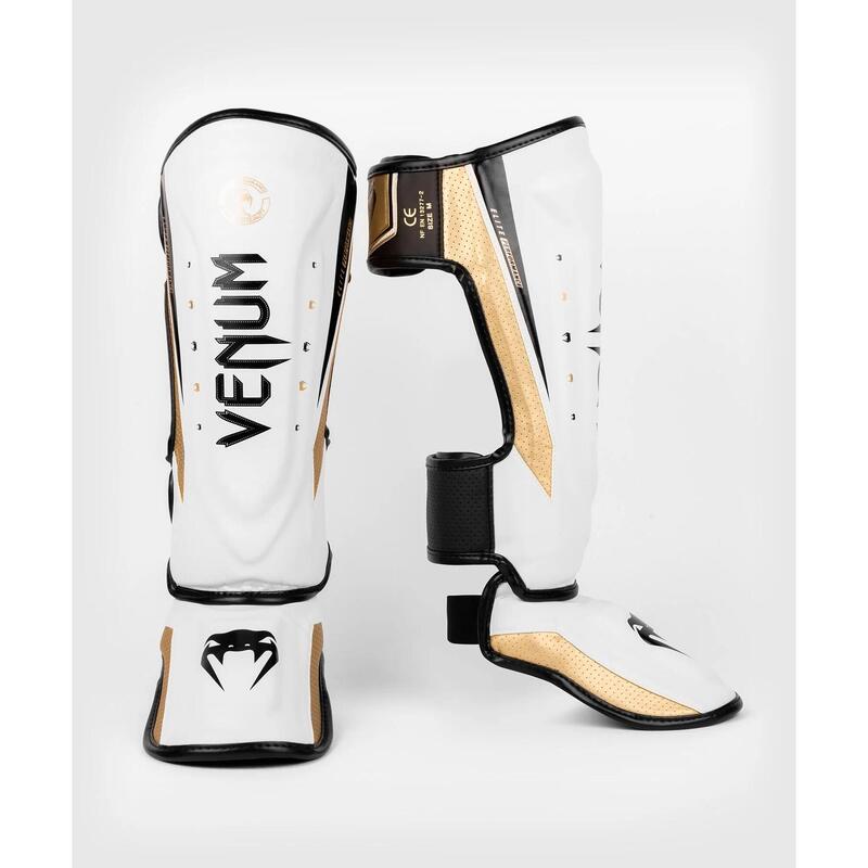 Elite Evo Shinguards - White/Gold