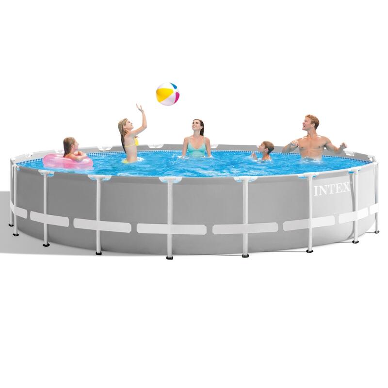 Piscine ronde à cadre prisme Intex 549x122 cm avec Accessoires - 2673257