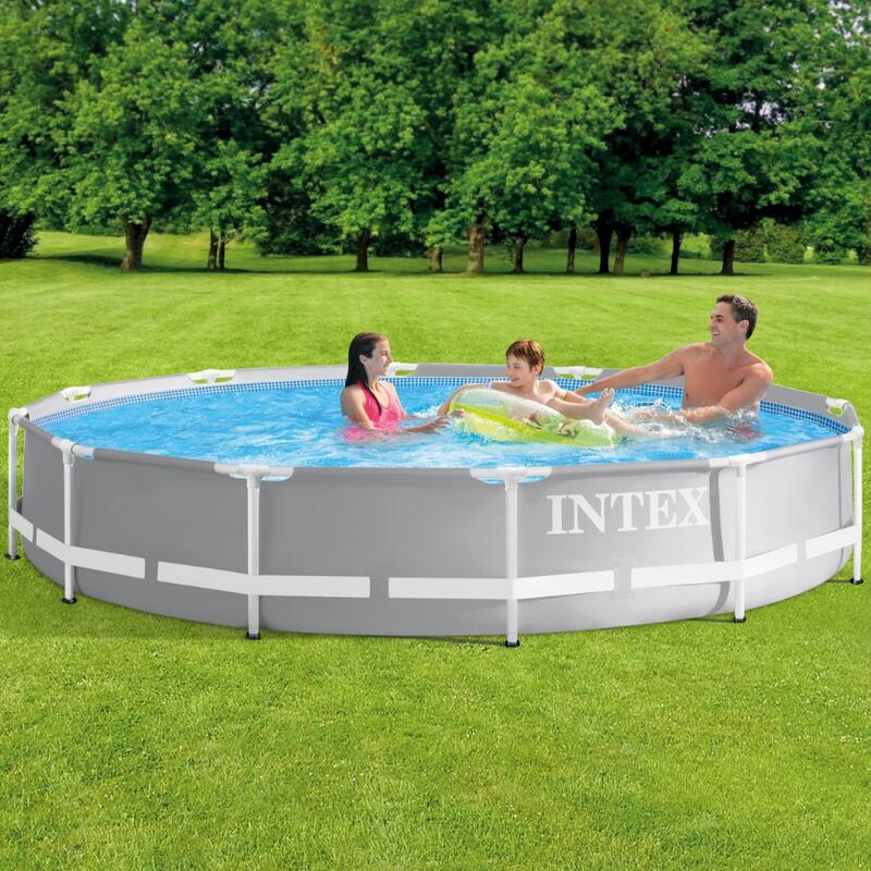 Piscine ronde à cadre prisme Intex 366x76 cm avec Accessoires - 2671219