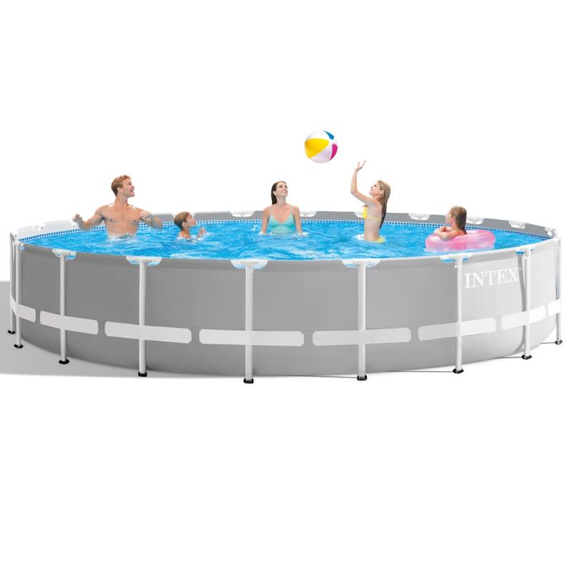 Piscine ronde à cadre prisme Intex 610x132 cm avec Accessoires - 2675642