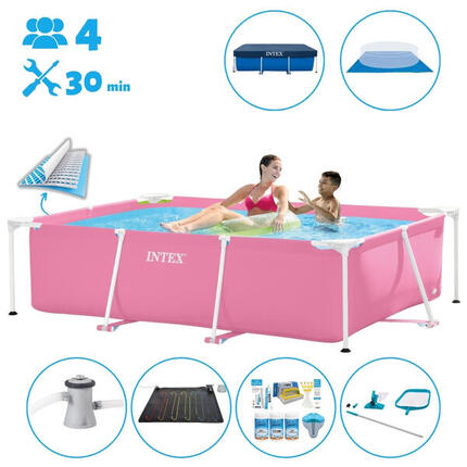 Piscine rectangulaire Intex 220x150x60 cm avec Accessoires - 2826697