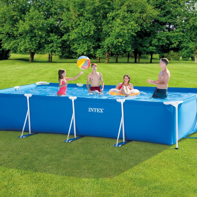 Piscine rectangulaire Intex 450x220x84 cm avec Accessoires - 2827353