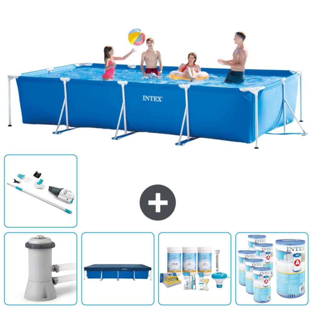 Intex - Piscine Rectangulaire Intex 450x220x84 Cm Avec Accessoires - 2827419 - Piscine - Bleu - Taille Unique - Decathlon