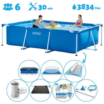 Piscine rectangulaire Intex 300x200x75 cm avec Accessoires - 2827297