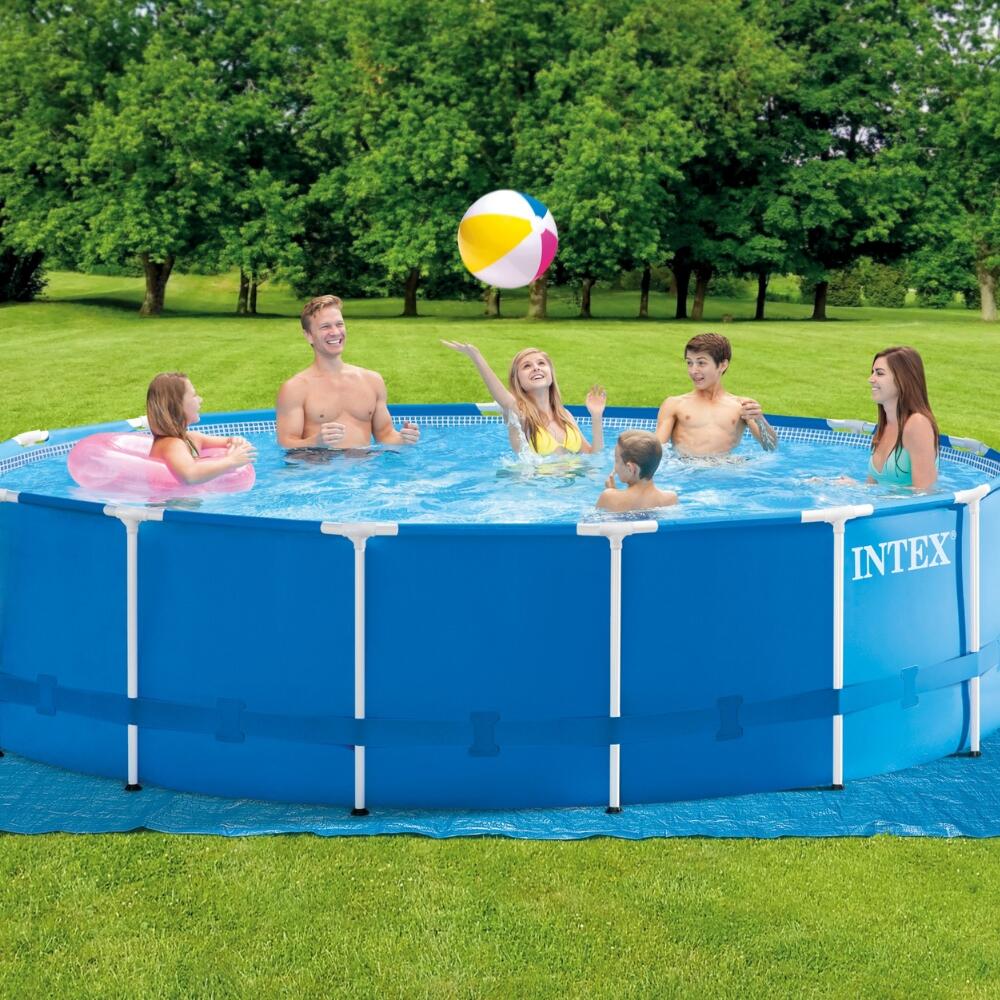 Rahmenschwimmbecken rund - 457x122 cm + Zubehör CB52 2/5
