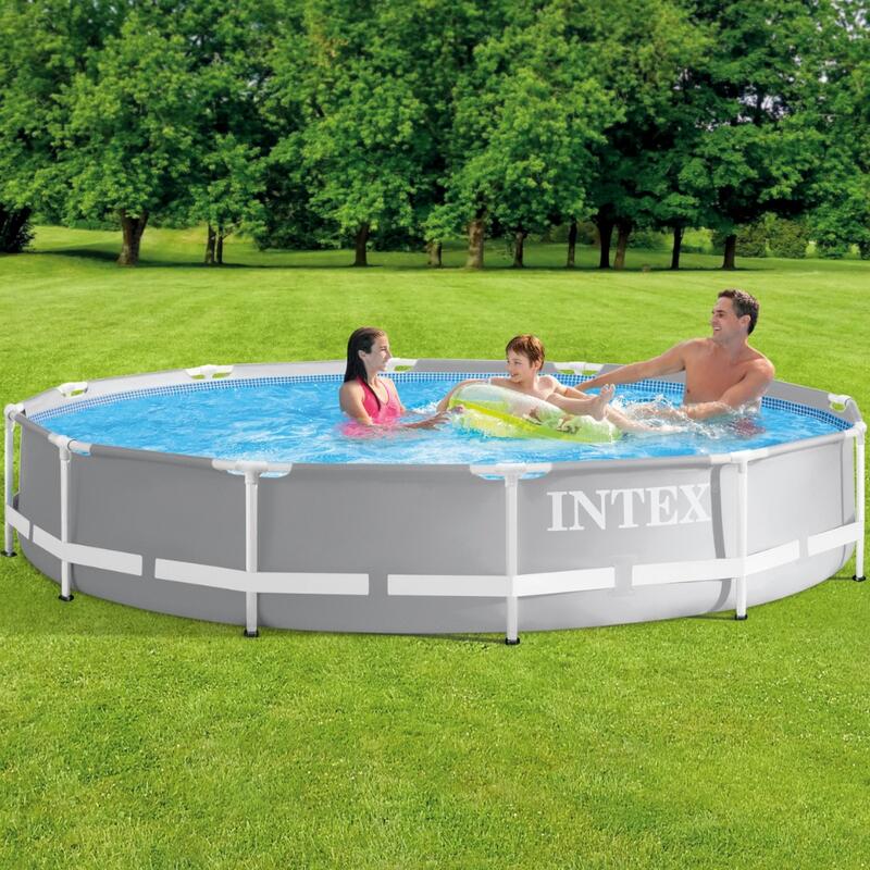 Piscine ronde à cadre prisme Intex 366x76 cm avec Accessoires - 267102