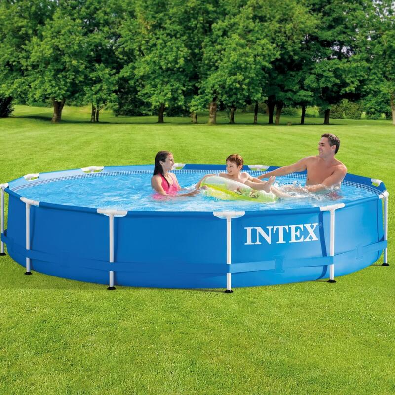 Piscine à cadre rond Intex 366x76 cm avec Accessoires - 2821014