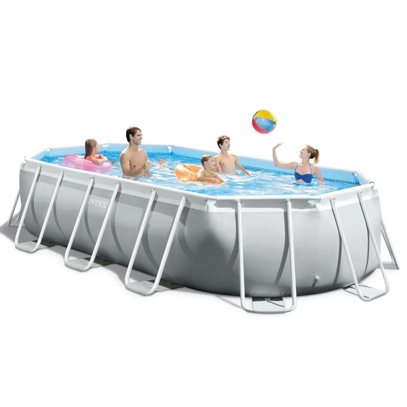 Piscine à cadre prisme ovale Intex 503x274x122 cm avec Accessoires - 2679641