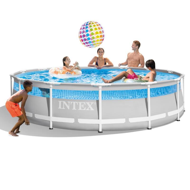 Piscine Intex Round Prism Frame Clearview 427x107 cm avec Accessoires - 2672245