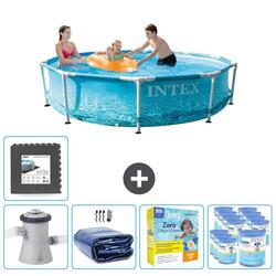 Piscine à cadre rond Intex 305x76 cm avec Accessoires - 2820824
