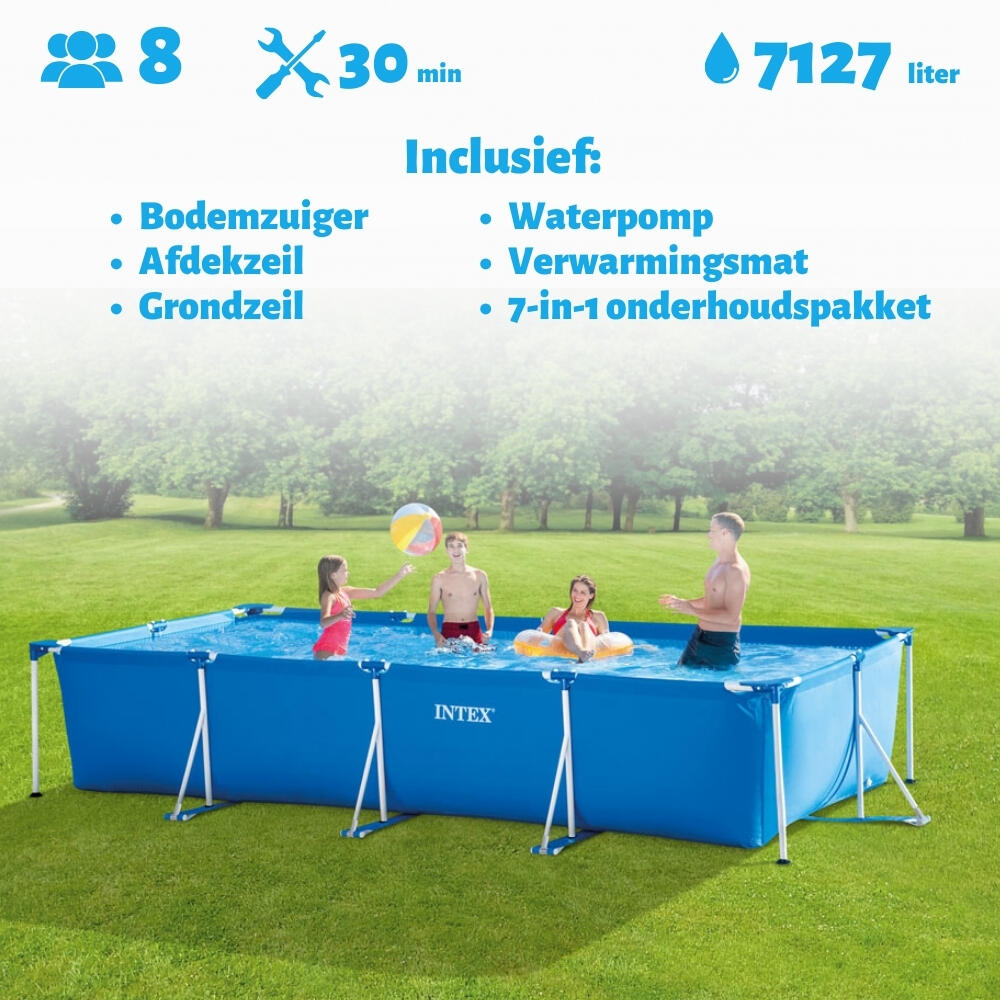 Intex - Piscine Rectangulaire Intex 450x220x84 Cm Avec Accessoires - 2827397 - Piscine - Bleu - Taille Unique - Decathlon