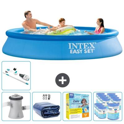 Intex rond opblaasbaar zwembad - 305x61 cm met accessoires - 2811826