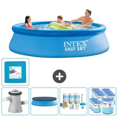Intex rond opblaasbaar zwembad - 305x76 cm met accessoires - 2812216