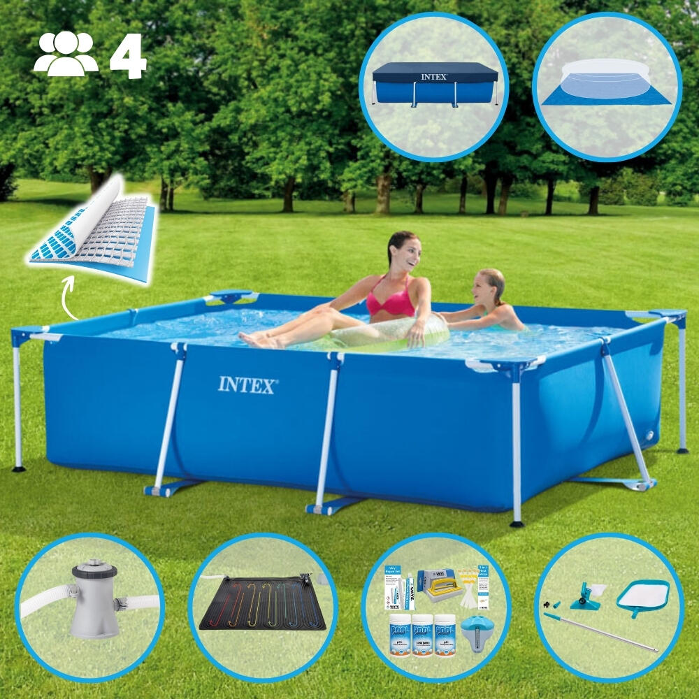 Intex - Piscine Rectangulaire Intex 220x150x60 Cm Avec Accessoires - 2827097 - Piscine - Bleu - Taille Unique - Decathlon