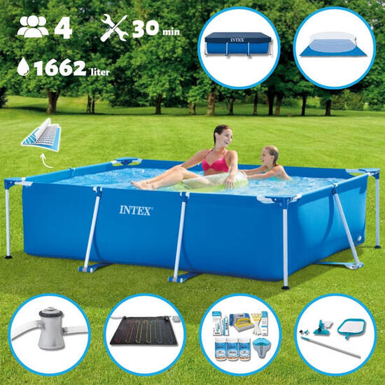 Piscine rectangulaire Intex 220x150x60 cm avec Accessoires - 2827097