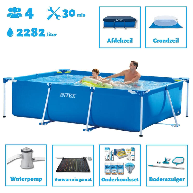 Piscine rectangulaire Intex 260x160x65 cm avec Accessoires - 2827197