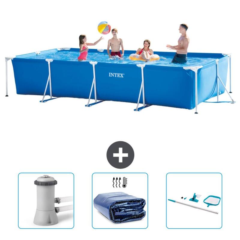 Piscine rectangulaire Intex 450x220x84 cm avec Accessoires - 2827378