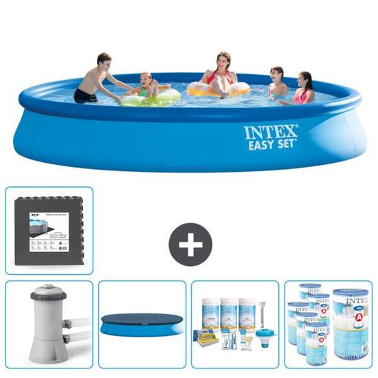 Piscine Gonflable Ronde Intex - 457x84 cm avec Accessoires - 2815817