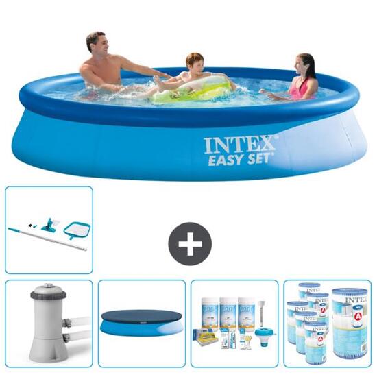 Piscine Gonflable Ronde Intex - 366x76 cm avec Accessoires - 2813221