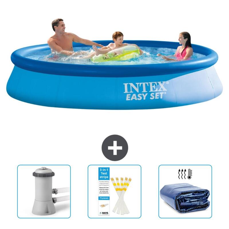 Piscine Gonflable Ronde Intex - 366x76 cm avec Accessoires - 2813074