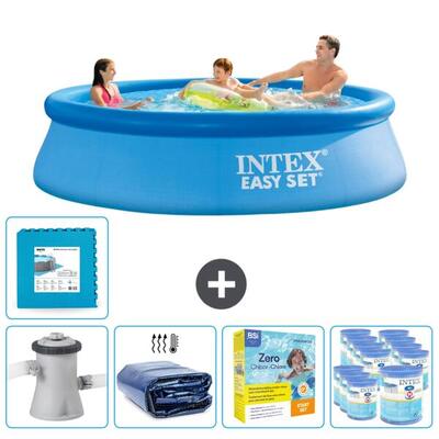 Intex rond opblaasbaar zwembad - 305x76 cm met accessoires - 2812223