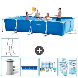Piscine rectangulaire Intex 450x220x84 cm avec Accessoires - 2827420
