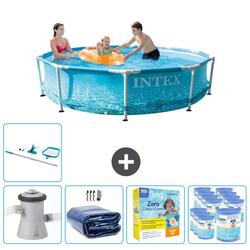 Piscine à cadre rond Intex 305x76 cm avec Accessoires - 2820828