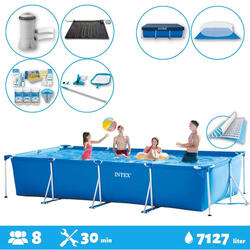 Piscine rectangulaire Intex 450x220x84 cm avec Accessoires - 2827397