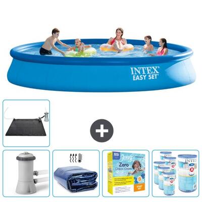 Intex rond opblaasbaar zwembad - 457x84 cm met accessoires - 2815825