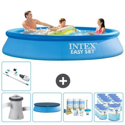 Intex rond opblaasbaar zwembad - 305x61 cm met accessoires - 2811819