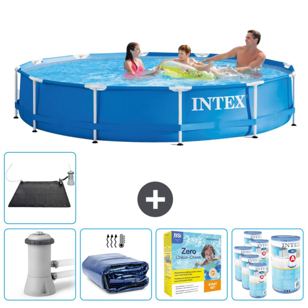 Intex - Piscine À Cadre Rond Intex 366x76 Cm Avec Accessoires - 2821225 - Piscine - Bleu - Taille Unique - Decathlon