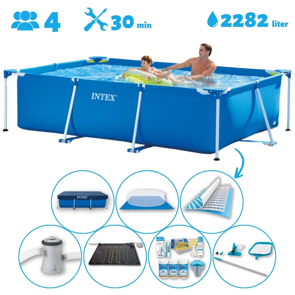 Intex Rechthoekig Frame Zwembad 260x160x65 cm met Accessoires - 2827197 1/7