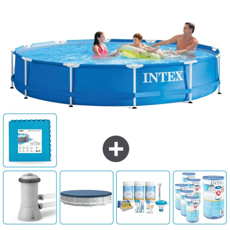 Intex Rond Frame Zwembad 366x76 cm met Accessoires - 2821216