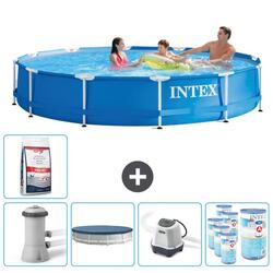 Piscine à cadre rond Intex 366x76 cm avec Accessoires - 2821255