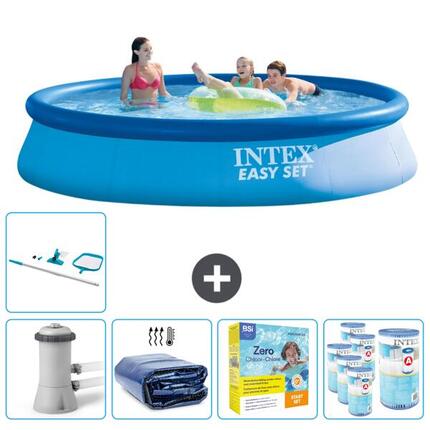Piscine Gonflable Ronde Intex - 396x84 cm avec Accessoires - 2814228