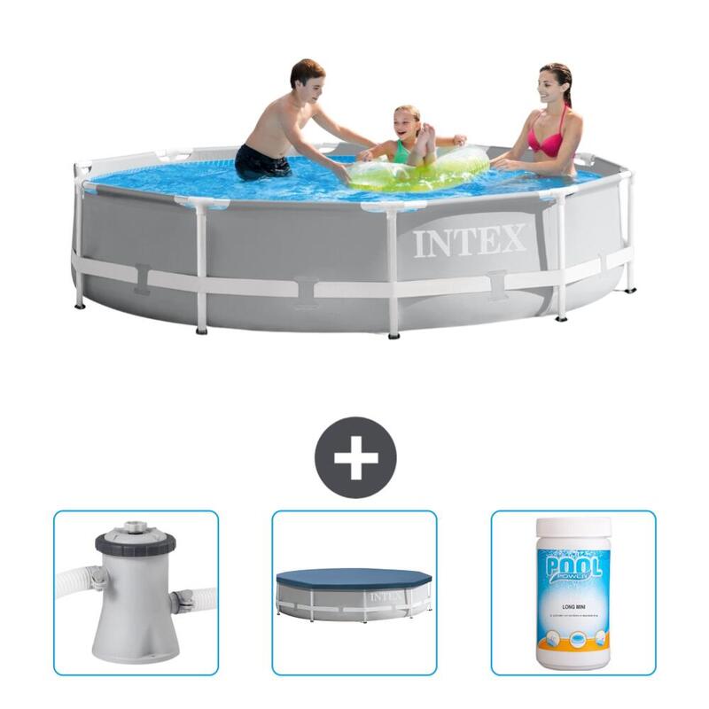 Piscine ronde à cadre prisme Intex 305x76 cm avec Accessoires - 2670075