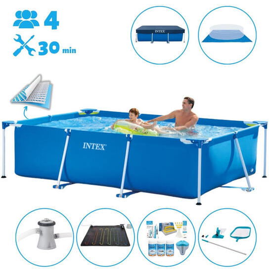 Piscine rectangulaire Intex 260x160x65 cm avec Accessoires - 2827197
